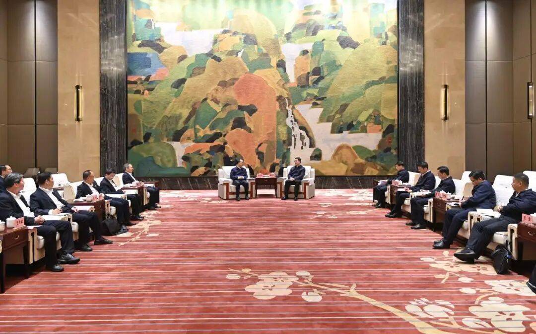 孙永才与湖北省委常委、武汉市委书记、市长盛阅春座谈